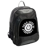 Take Care Backpack, Smiley Face Backpack, Positive Vibes Bag, Self Care BackPack, Gift for Students, Laptop BackPack, Trendy Backpack - Tawshia